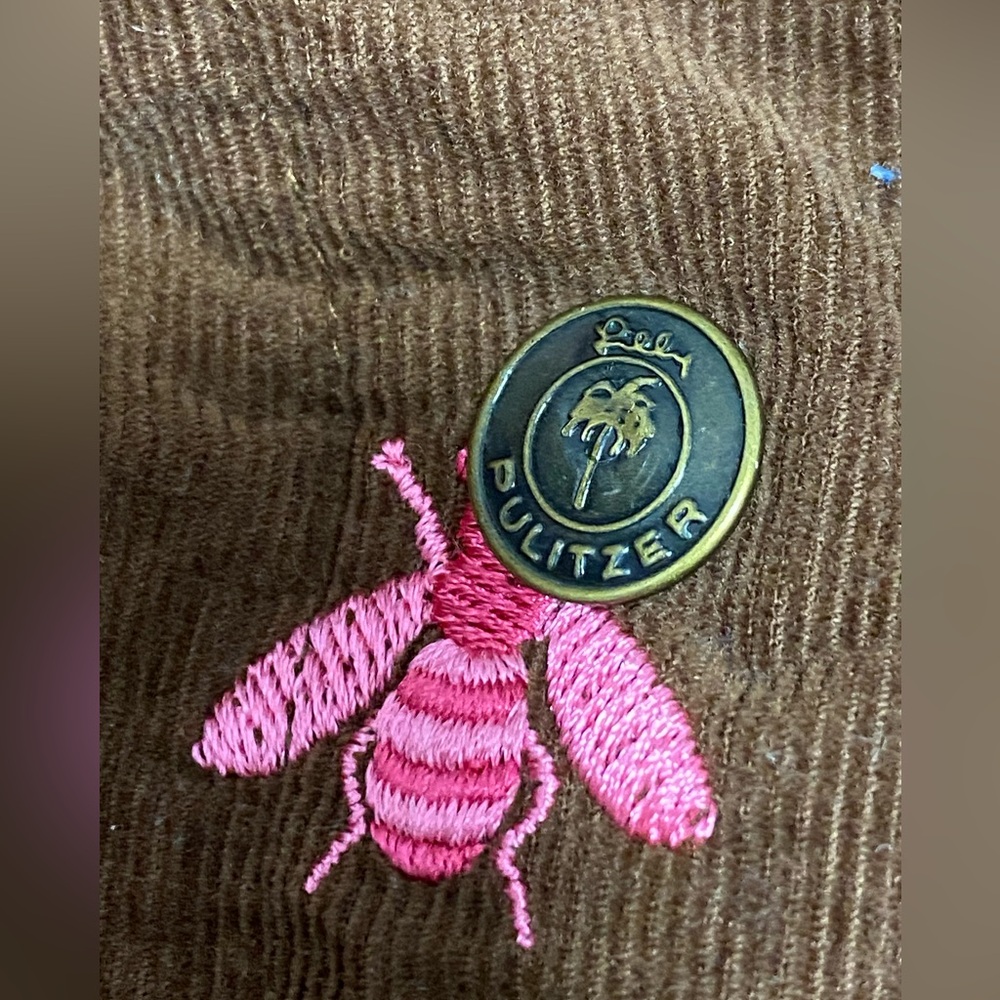 Lilly Pulitzer Girls Embroidered Bee Corduroy Skirt - Picture 3 of 6